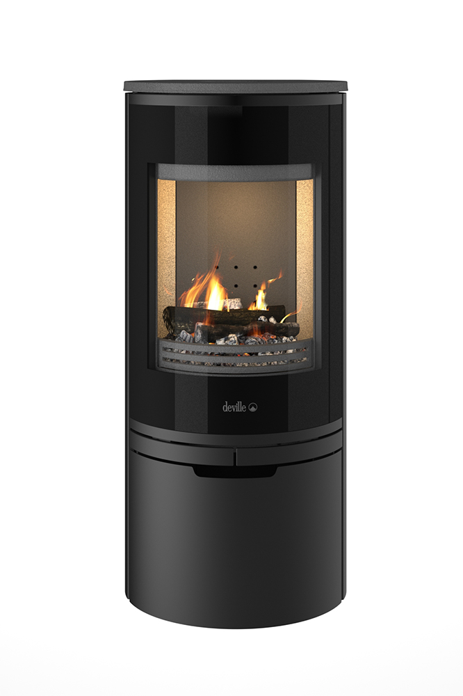 Poêle à Bois Étanche en Fonte et Acier EIFFEL sur bûcher